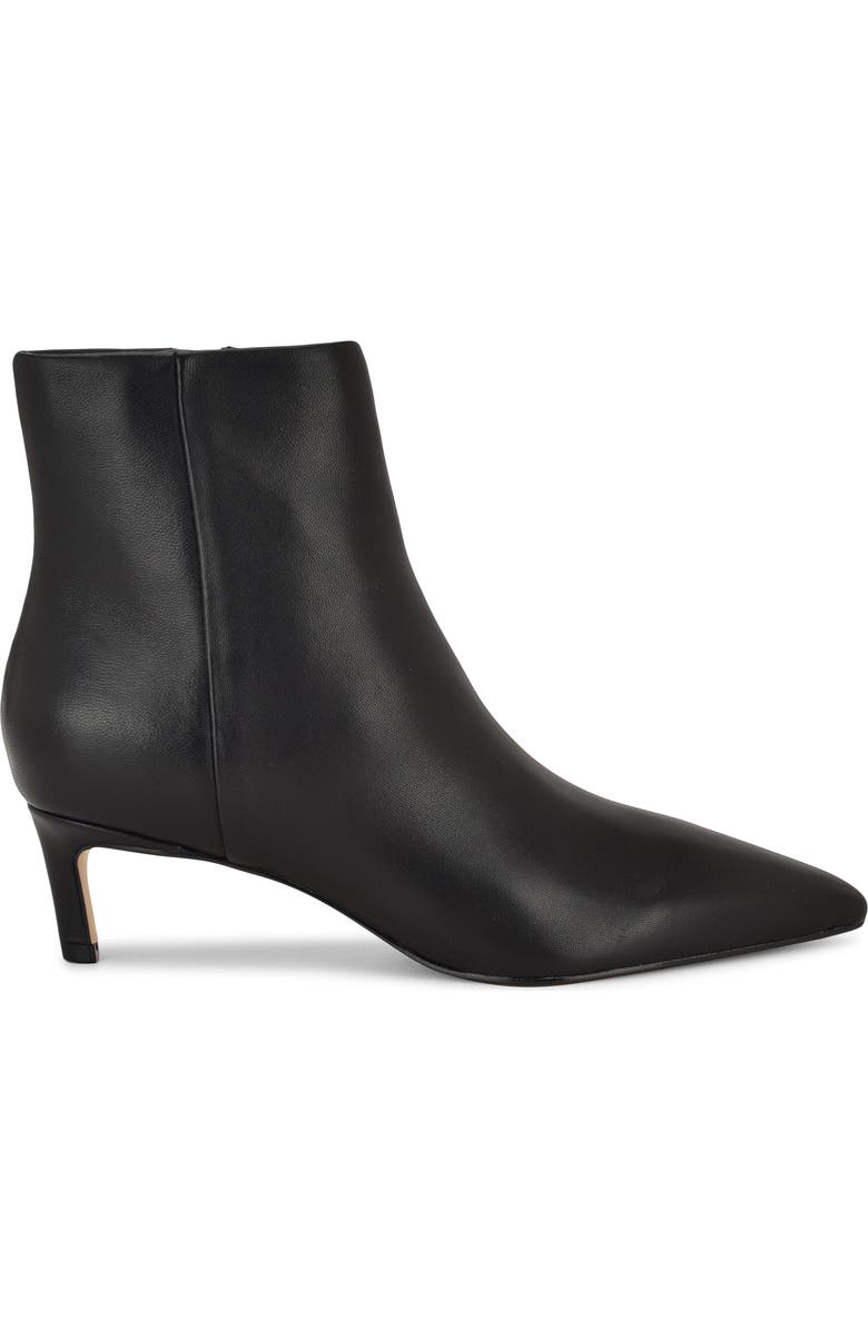 Nine West Brite Pointed Toe Kitten Heel Bootie, Alternate, color, Black Leather