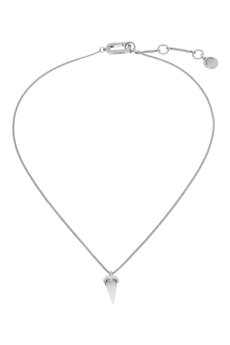 Quartz Spike Pendant Necklace, Main, color, WHITE QUARTZ