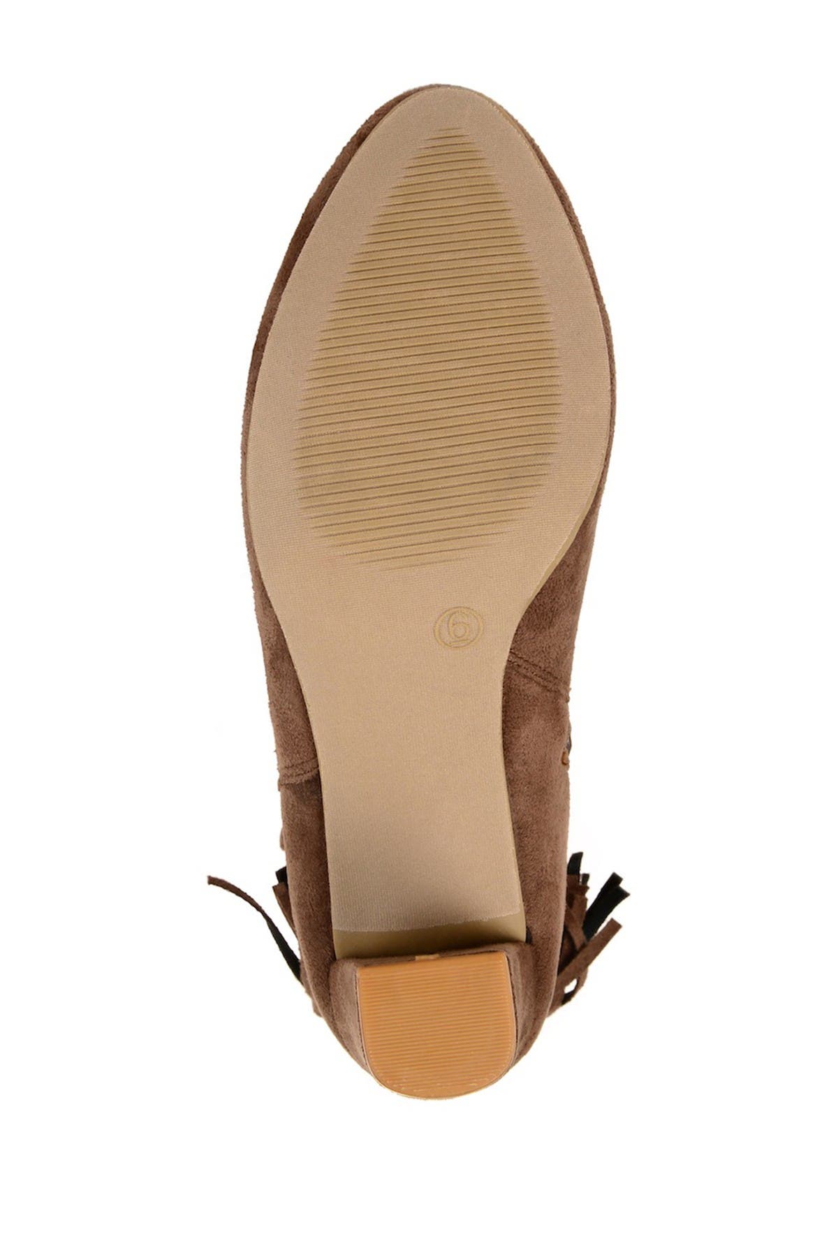 JOURNEE Zuri Tassel Ankle Bootie, Alternate, color, Taupe