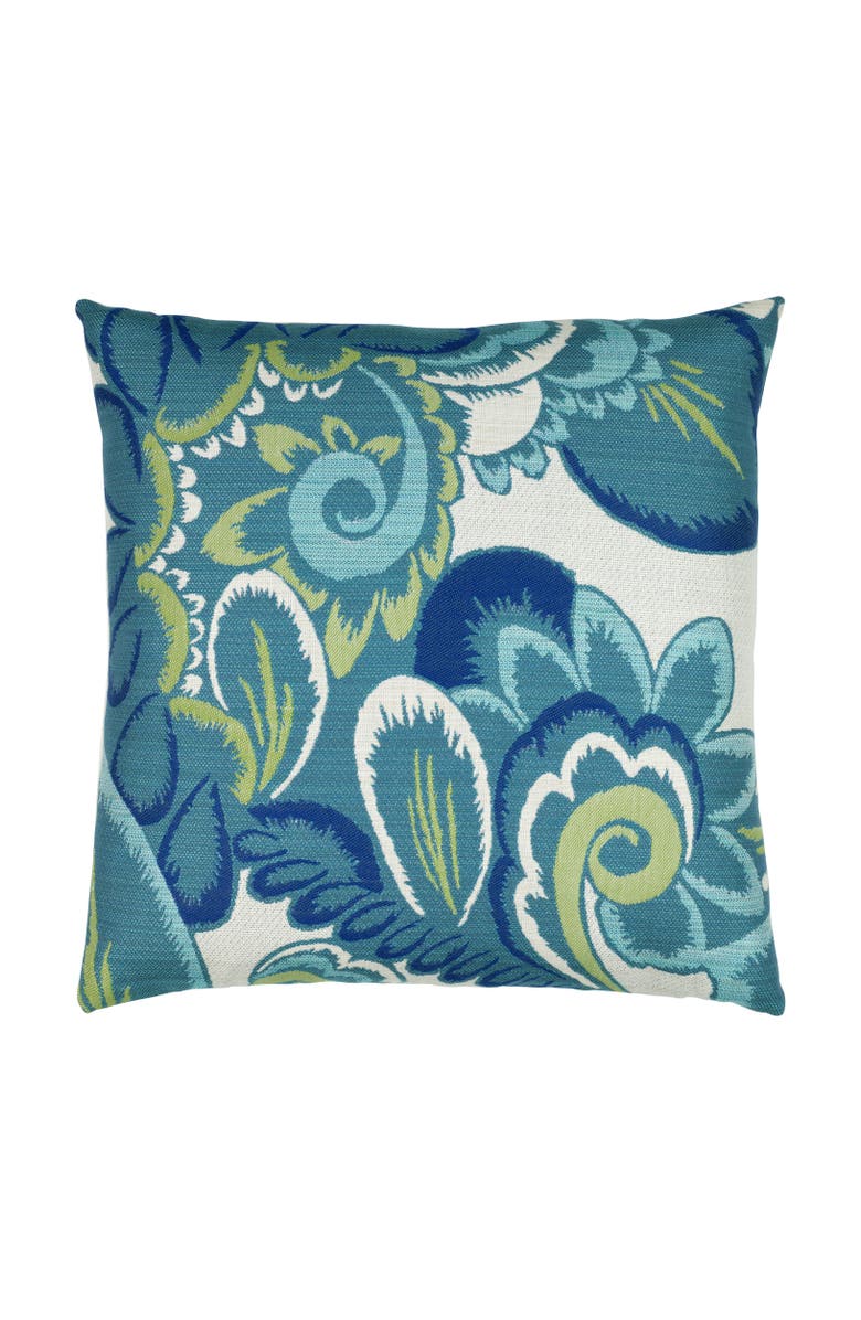 Elaine Smith Floral Wave Jacquard Indoor & Outdoor Woven Accent Pillow, Main, color, Multi