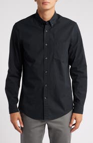 Nordstrom Trim Fit Solid Stretch Button-Down Shirt