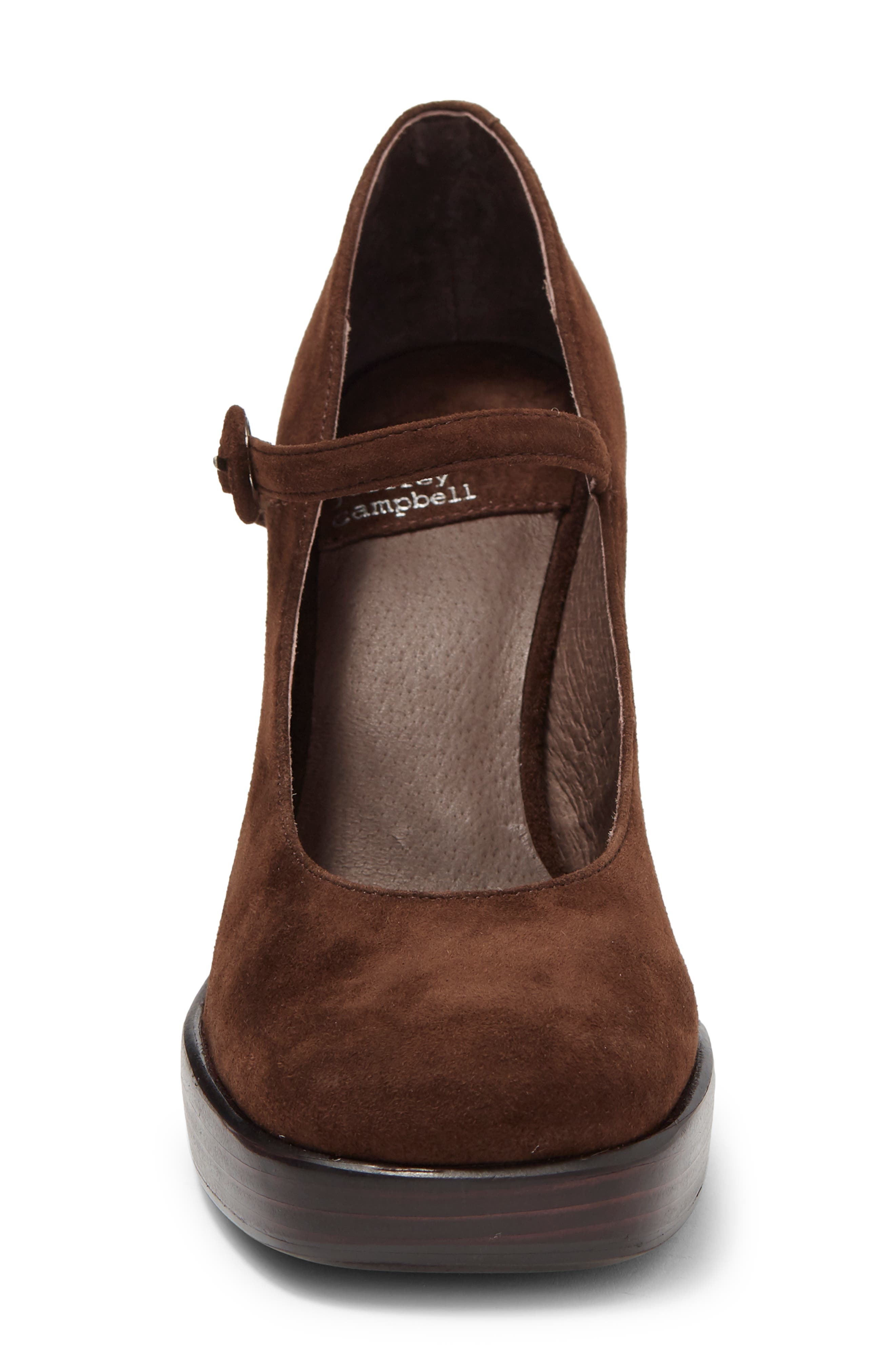 Mary Ann Platform Pump, Alternate, color, BROWN SUEDE BROWN STACK
