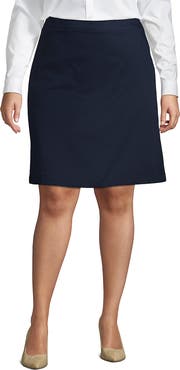 Lands' End School Uniform Plus Size Blend Chino Skort Top of Knee