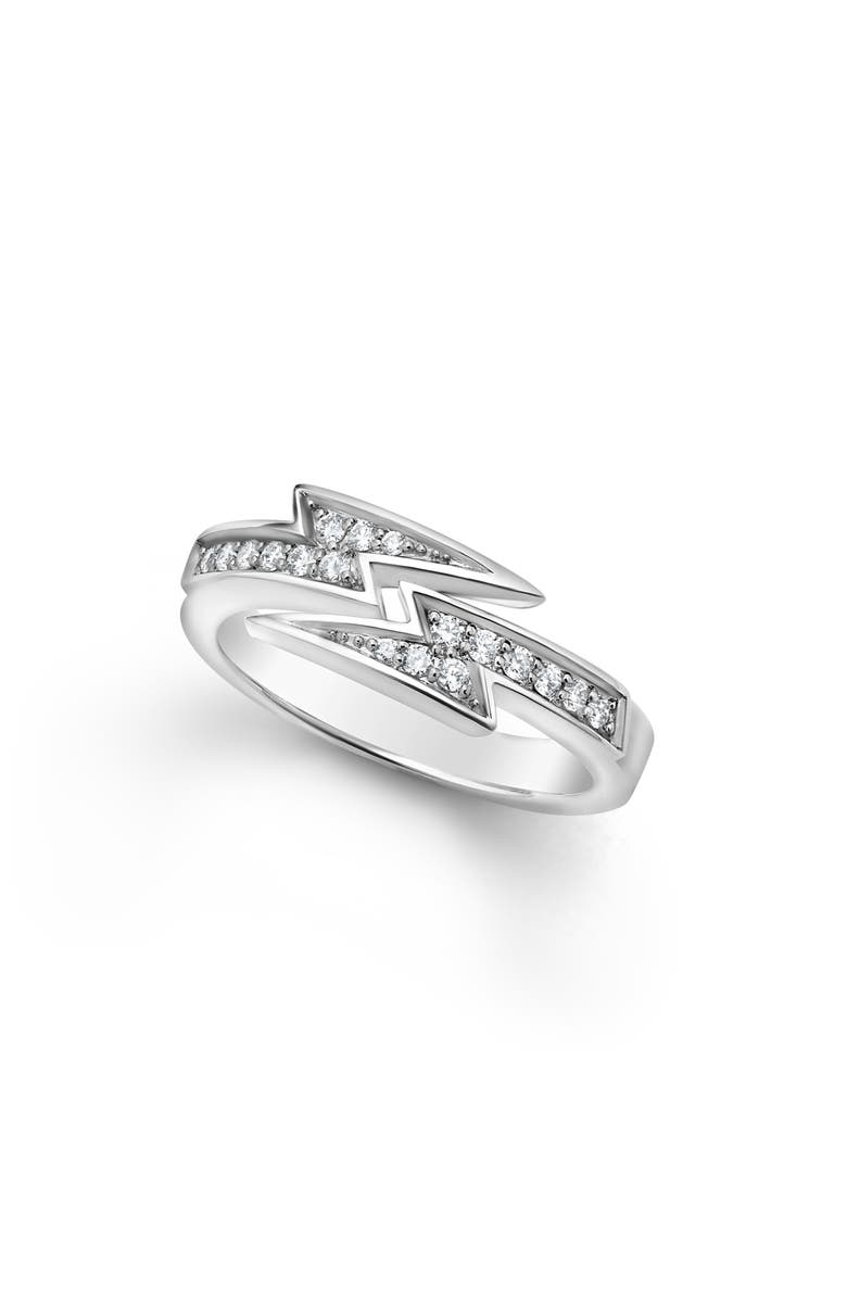 LAGOS Caviar Spark Lightning Bolt Diamond Ring, Main, color, Silver