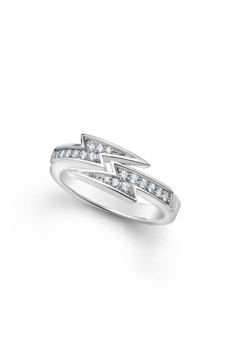 Caviar Spark Lightning Bolt Diamond Ring