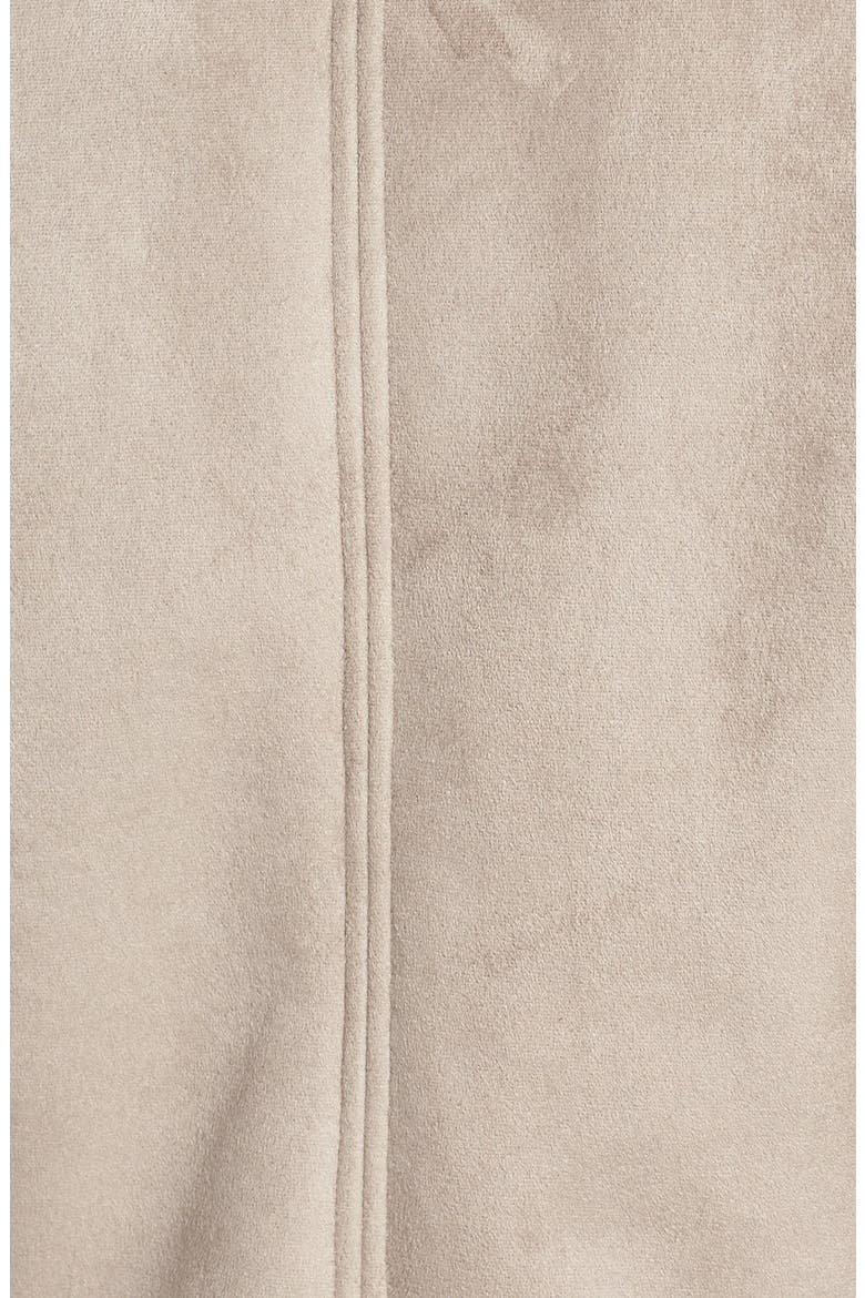 Asymmetrical Zip Front Faux Shearling Jacket, Alternate, color, FRENCH  GREY