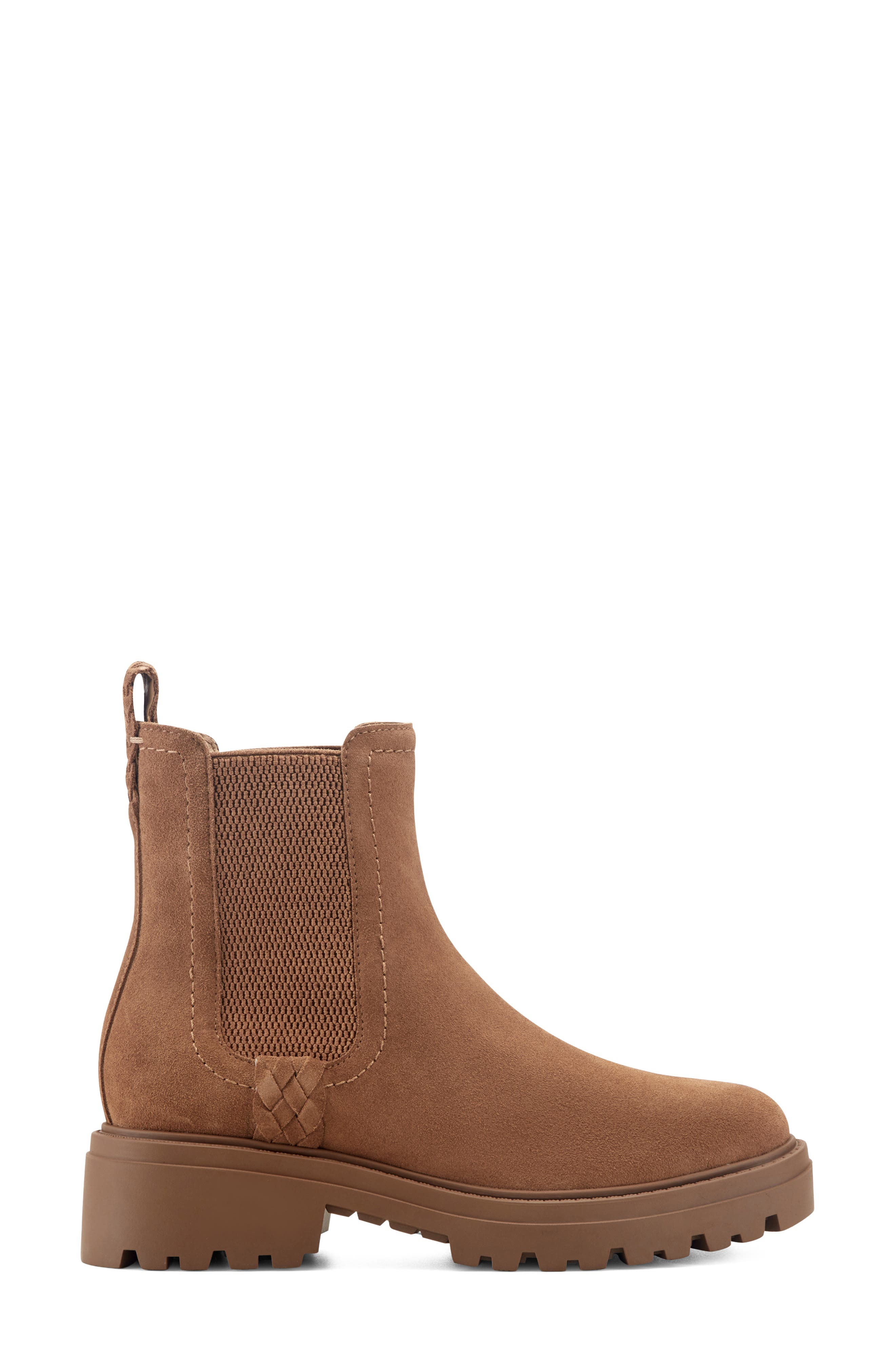Alexxy Waterproof Chelsea Boot Leather, Alternate, color, DARK NATURAL