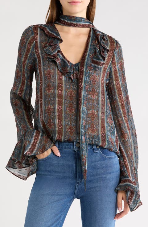Napoli Ruffle Silk Blend Top