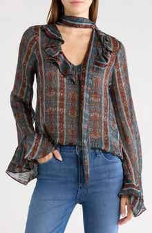 Napoli Ruffle Silk Blend Top