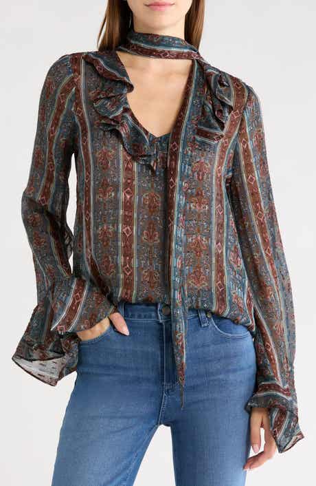 Napoli Ruffle Silk Blend Top