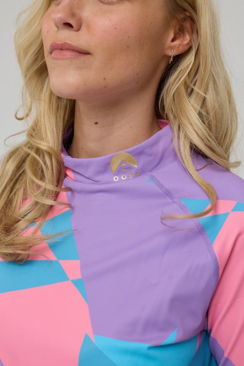 Del Mar Womens Baselayer Top, Alternate, color, Pink and Blue