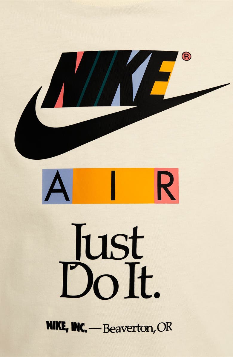 Nike Kids' Graphic Print Crew T-Shirt, Alternate, color, Coconut Milk