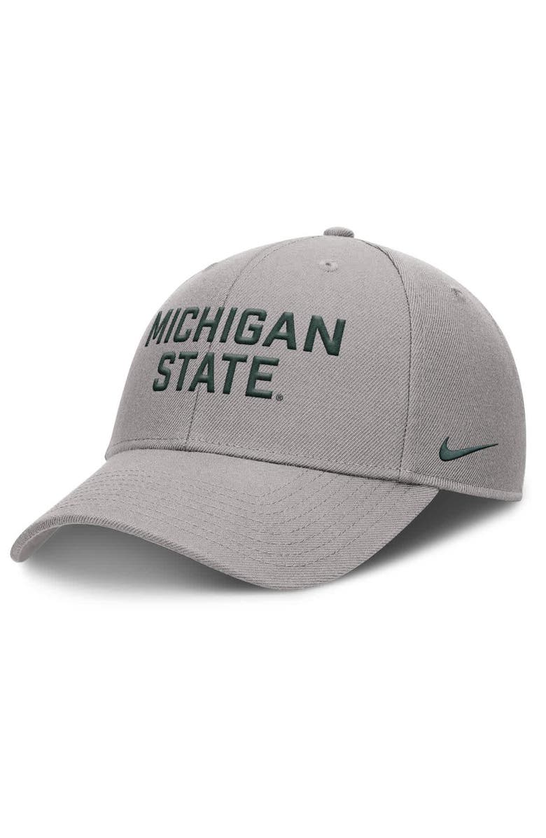 Nike Men's Nike Gray Michigan State Spartans Rise Practice Adjustable Hat, Main, color, Gray
