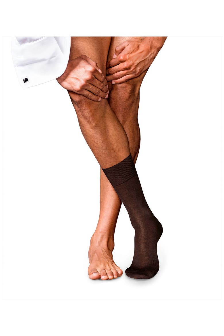 No. 6 Merino Wool Blend Dress Socks, Alternate, color, BROWN