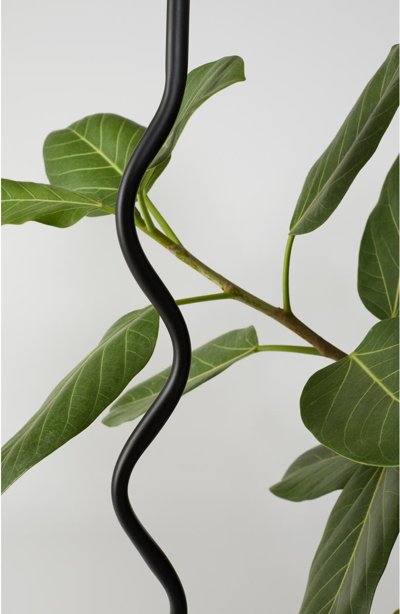 Brightech Squiggle 62" LED Modern Wavy Floor Lamp with Fabric Shade, Bulb Included, Alternate, color, Classic Black