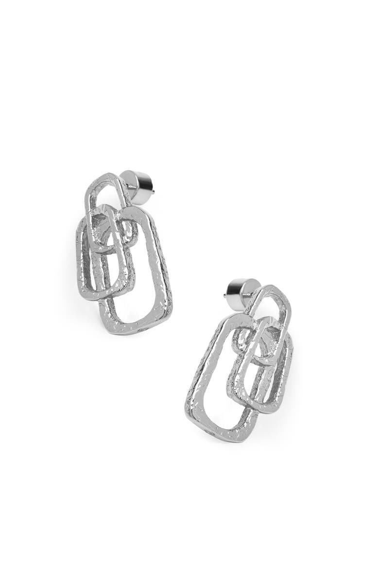 Roman Arc Earrings, Alternate, color, Silver