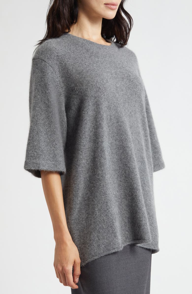 LOULOU DE SAISON Raven Mercerized Wool
Yak Hair Blend Sweater, Alternate, color, Anthracite Melange