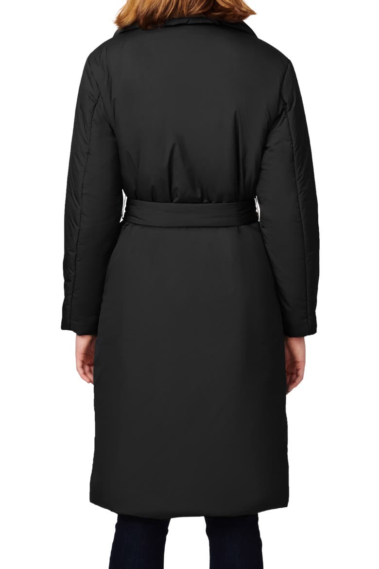 Recycled Puffer Trench Coat, Alternate, color, BLACK