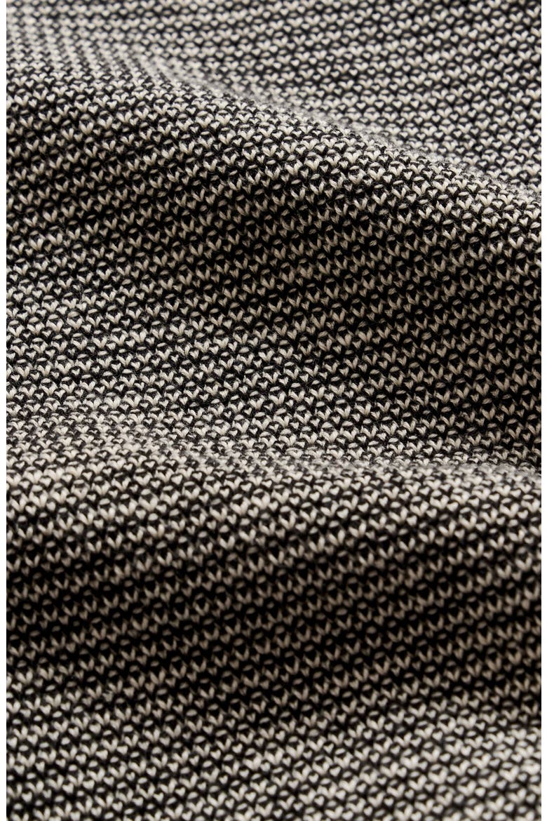 Tuck Stripe Crewneck Sweater, Alternate, color, BLACK