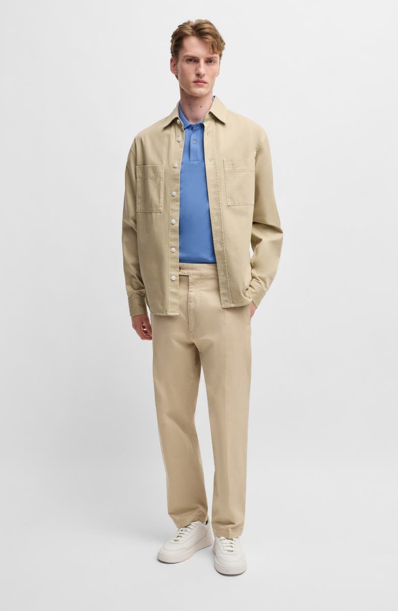 BOSS Pallas Cotton Polo, Alternate, color, Bright Blue