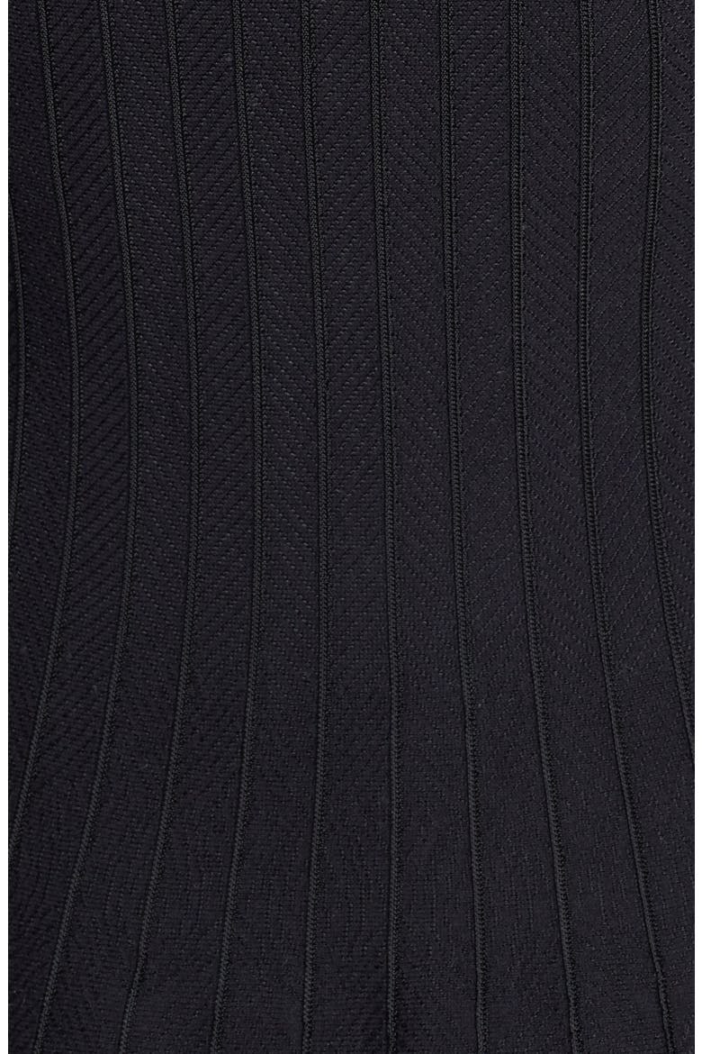 'Twirl' Elbow Sleeve Knit Fit & Flare Dress, Alternate, color, BLACK ONYX