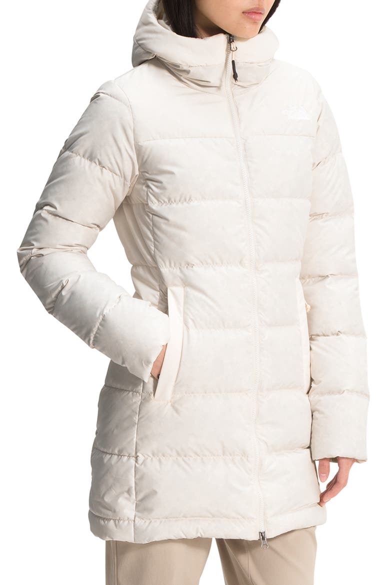 Gotham 550 Fill Power Down Hooded Parka, Alternate, color, GARDENIA WHITE