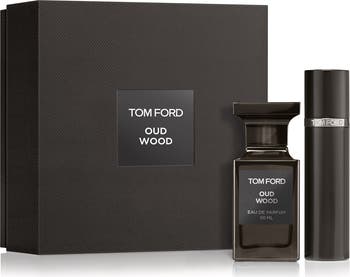 香水(男性用) TOM FORD OUD WOOD EAU DE PARFUM SET Tom Ford Oud Wood Gift Set Eau De Parfum 1.7oz&0.34oz Spray
