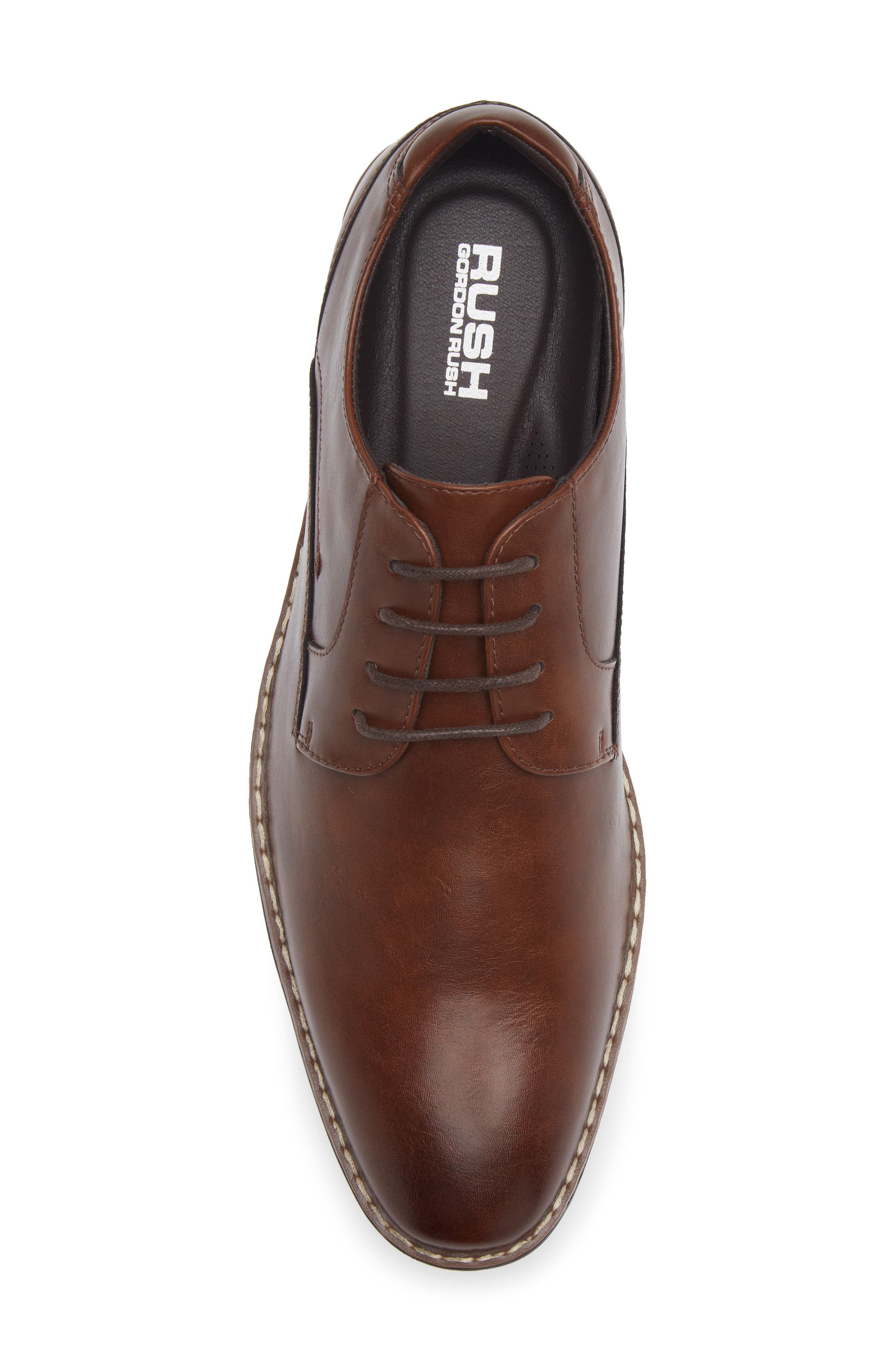 Rush by Gordon Rush Plain Toe Derby, Alternate, color, Brown