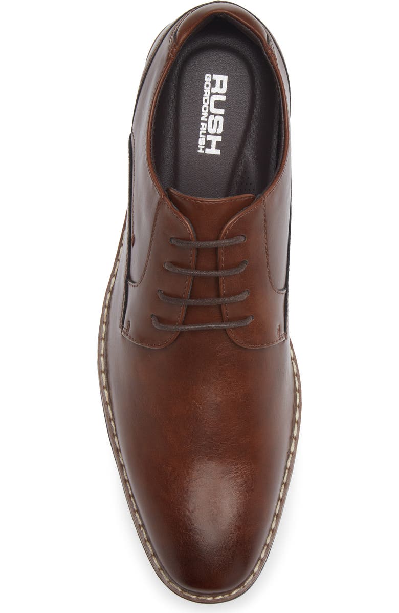 Rush by Gordon Rush Plain Toe Derby, Alternate, color, Brown
