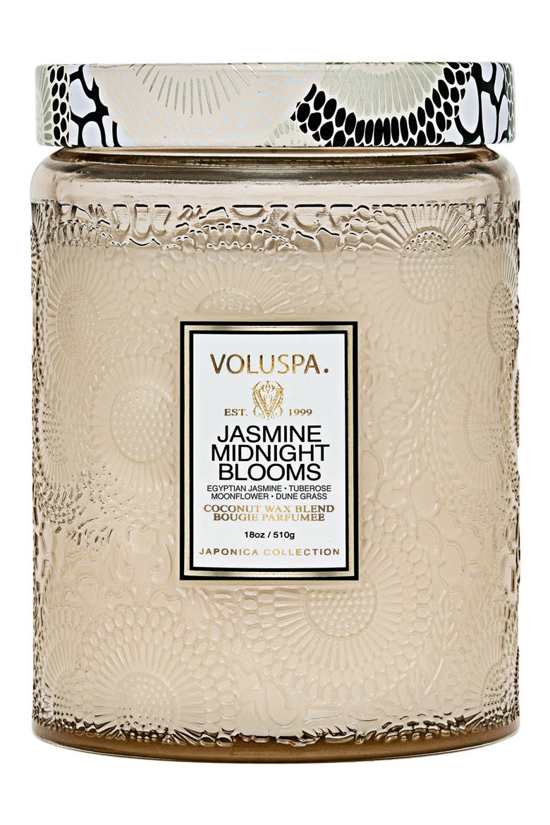 Jasmine Midnight Blooms Large Jar Candle, Main, color, JASMINE MIDNIGHT BLOOMS