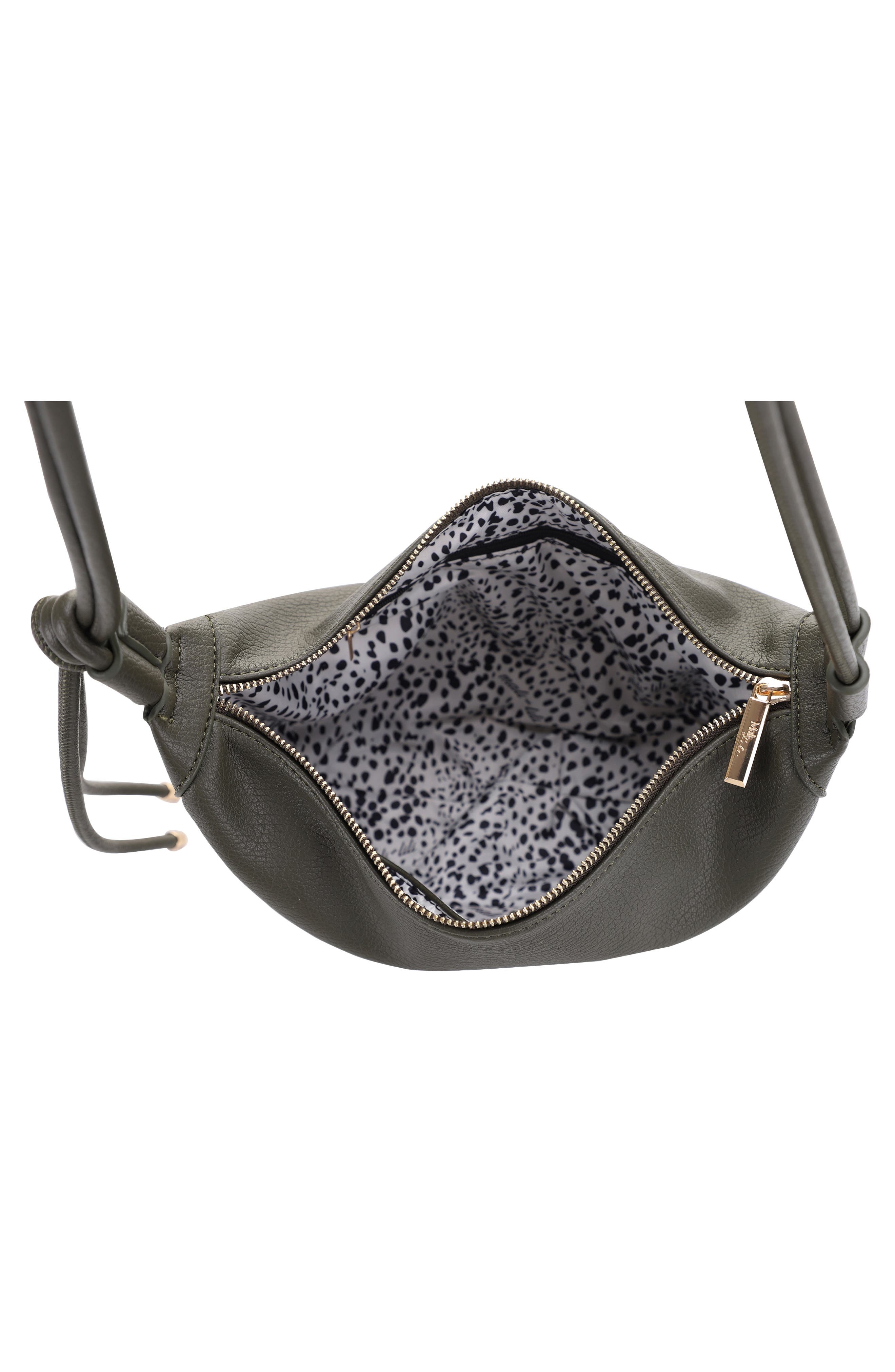Aria Recycled Vegan Leather Shoulder Bag, Alternate, color, OLIVE