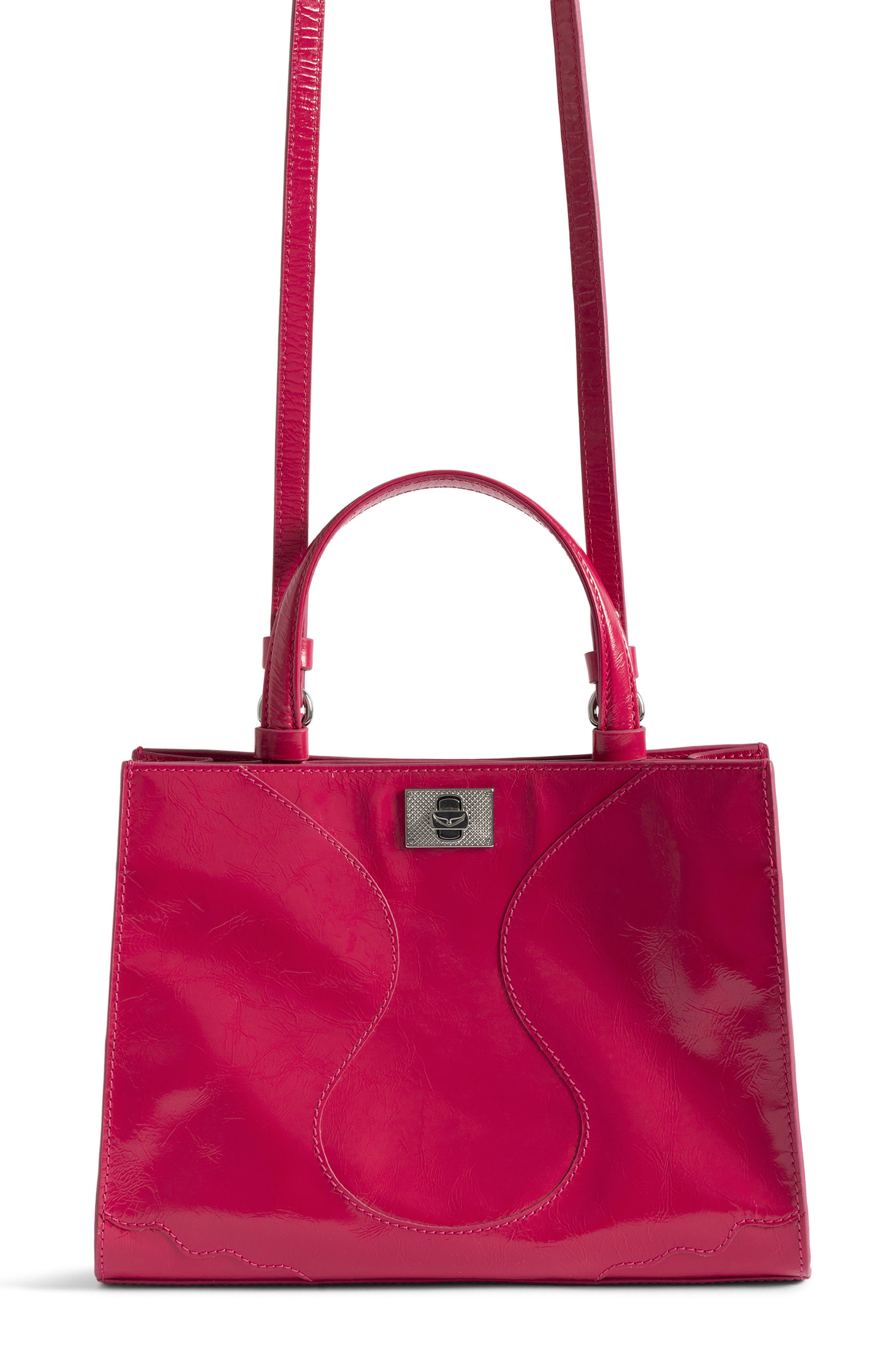 Jack Patent Leather Shoulder Bag, Alternate, color, PODIUM