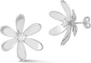 SPHERA MILANO Cubic Zirconia Flower Stud Earrings