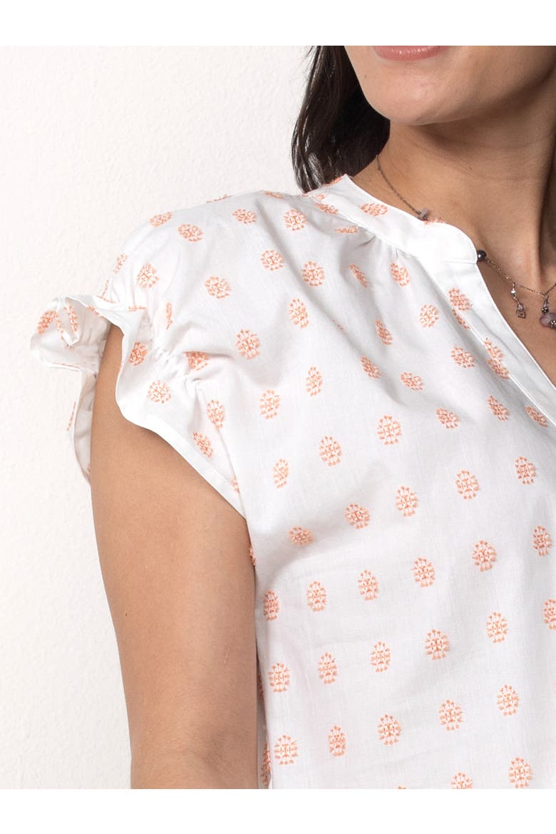 Cotton Peasant Blouse, Alternate, color, White Coral