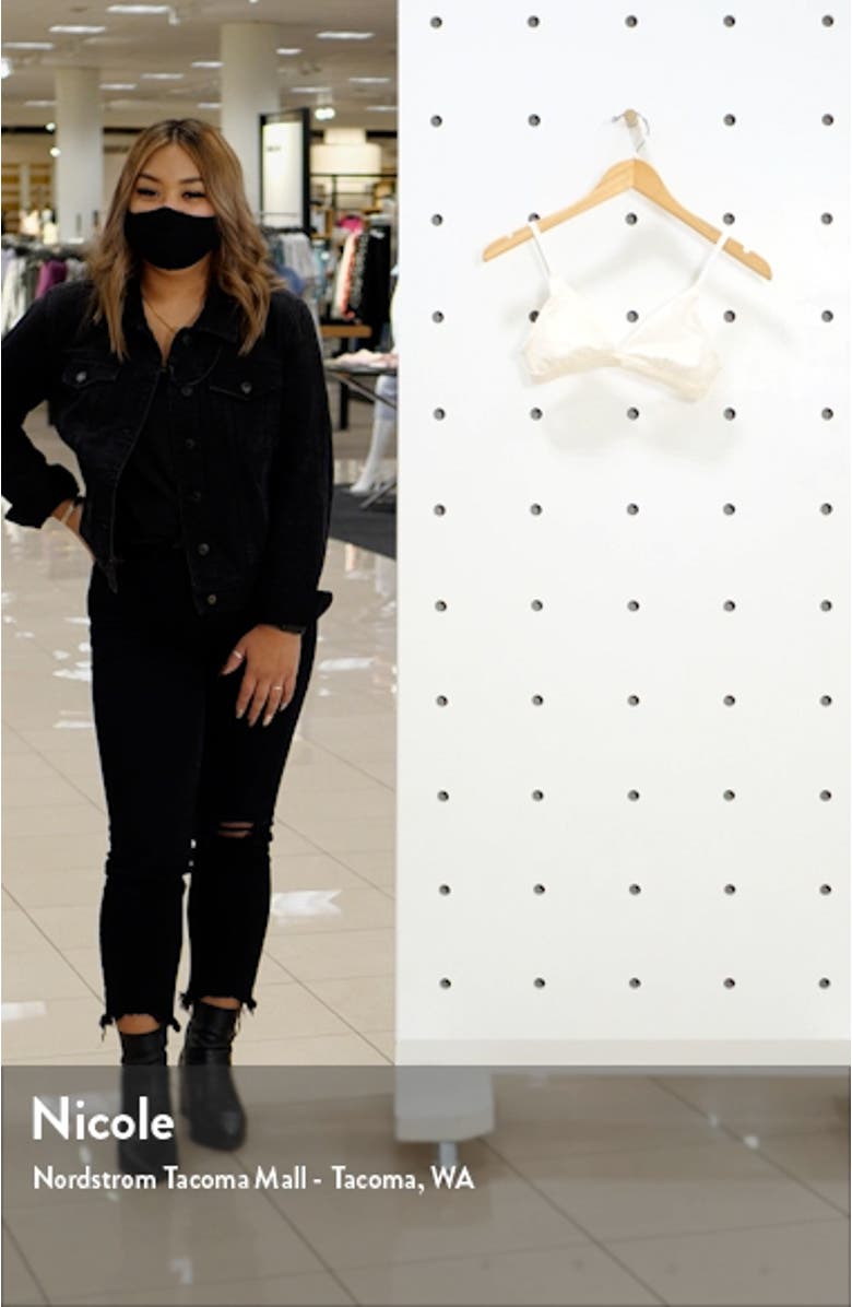 Pointelle Logo Triangle Bralette, sales video thumbnail