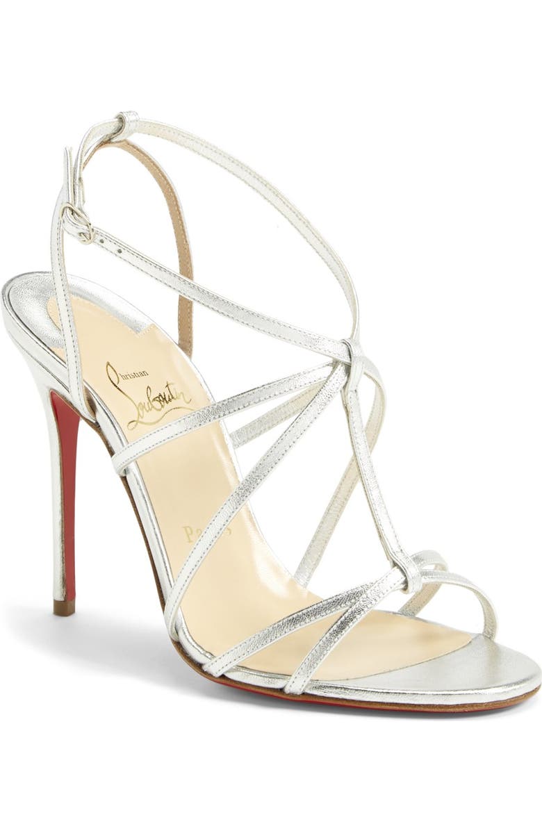 Christian Louboutin 'Youpiyou' Metallic Leather Sandal, Main, color,