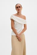 Malina Seleah Draped Asymmetrical Top