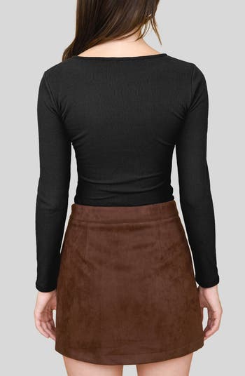 Ribbon Trio Long Sleeve Knit Top