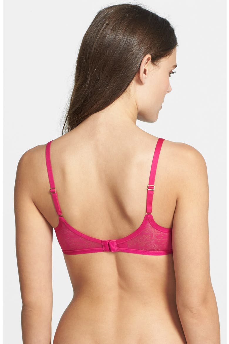 Jacquard Underwire Bra, Alternate, color, PETUNIA