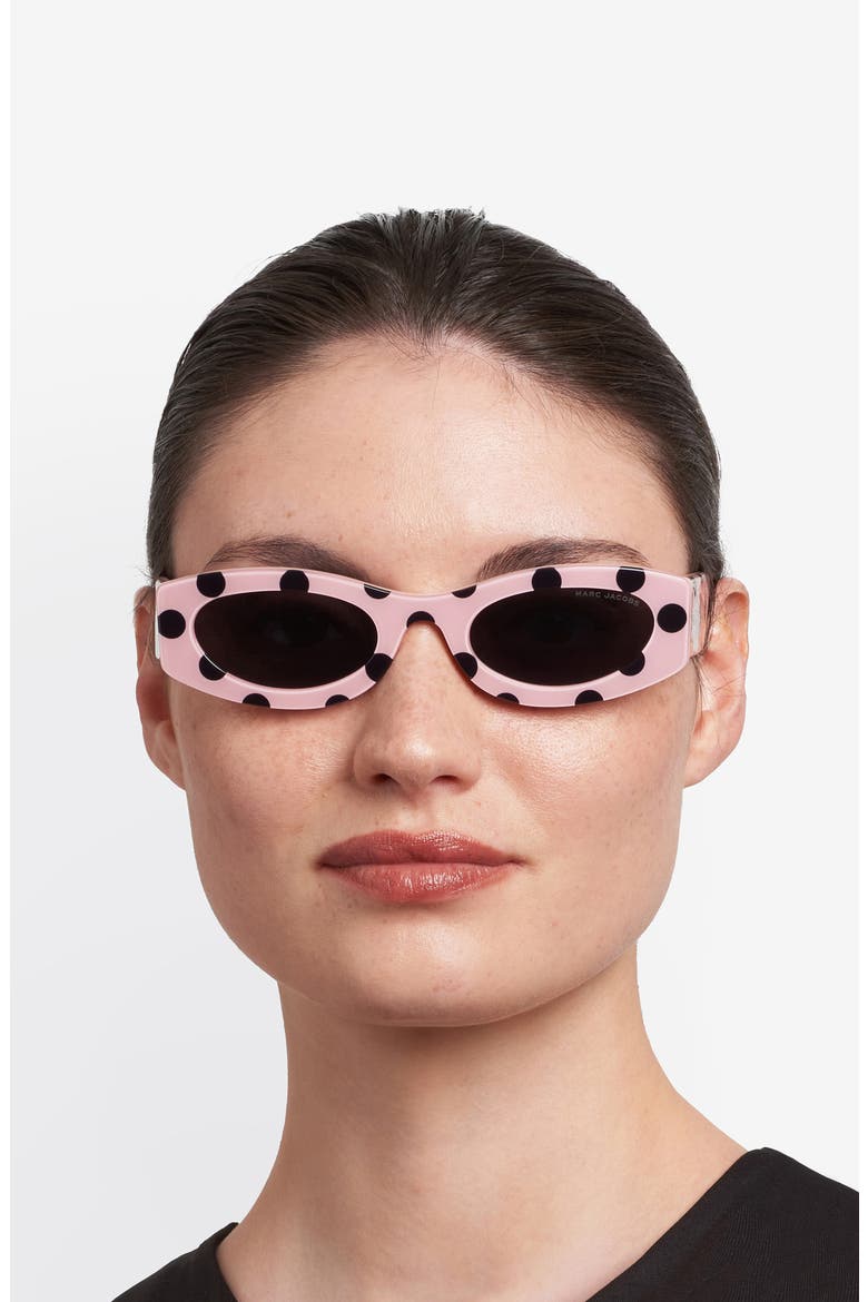 51mm Oval Sunglasses, Alternate, color, PINK BLACK/ GREY