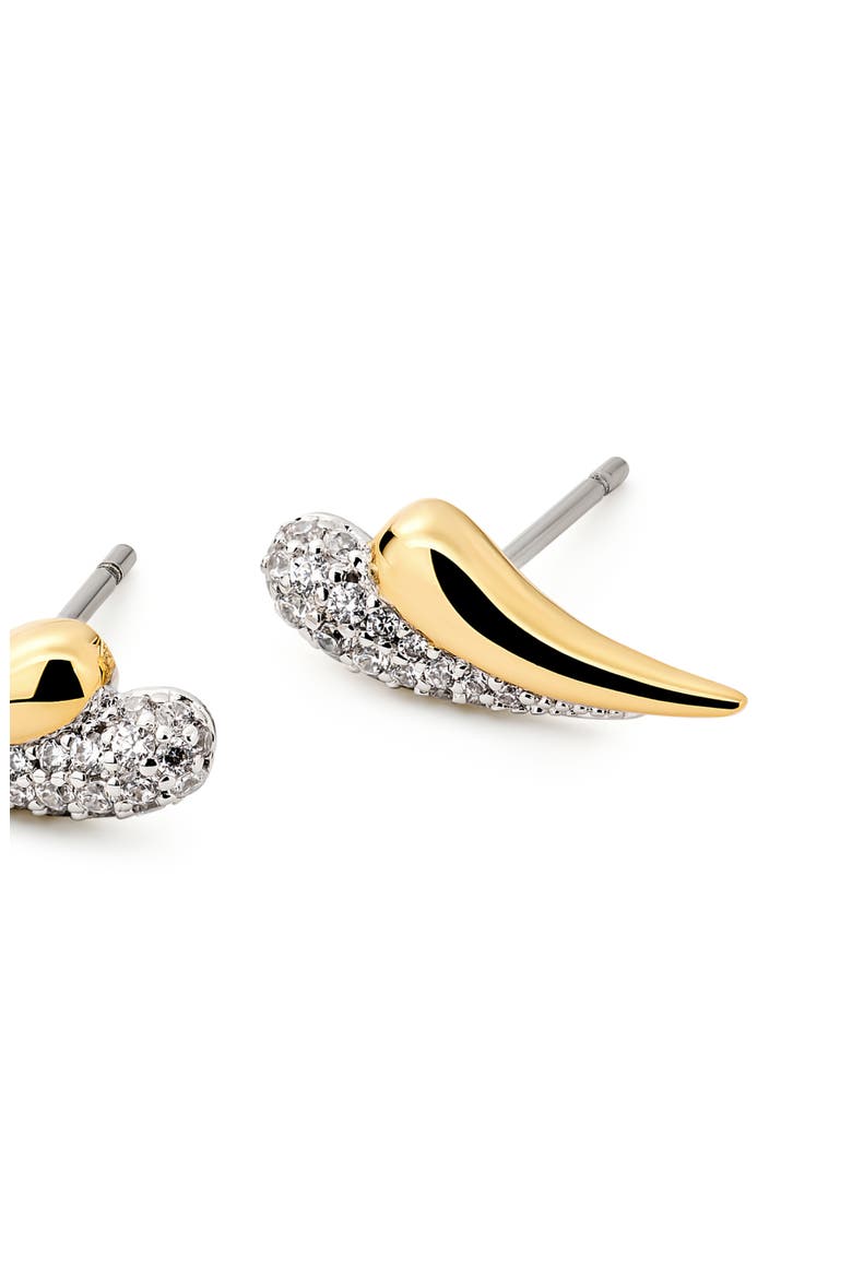 Lowen Cubic Zirconia Stud Earrings, Alternate, color, GOLD CLEAR