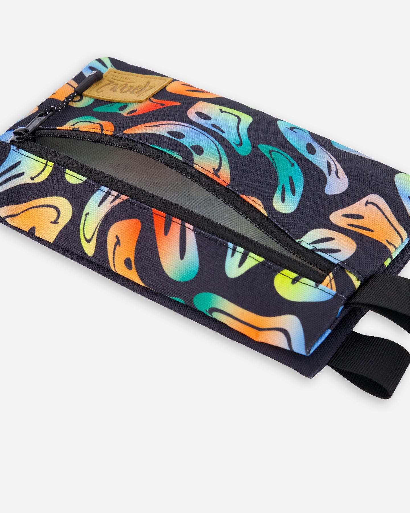 Deux par Deux Boy Double Pencil Case, Alternate, color, Smiley Face Boy