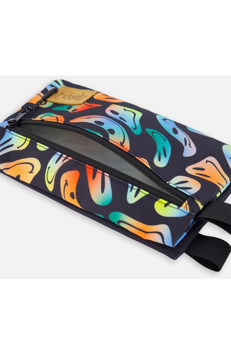 Deux par Deux Boy Double Pencil Case, Alternate, color, Smiley Face Boy