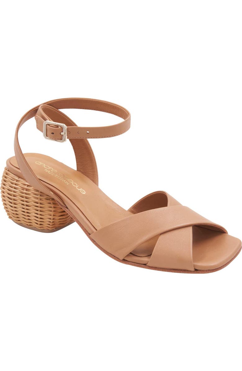 André Assous Winona Ankle Strap Sandal, Main, color, Camel
