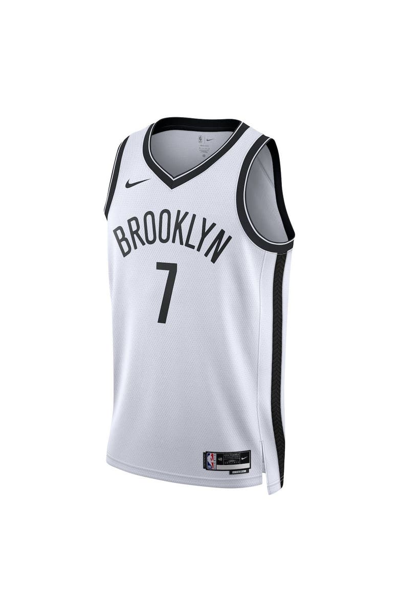 Nike Unisex Nike Kevin Durant White Brooklyn Nets Swingman Jersey - Association Edition, Alternate, color, 