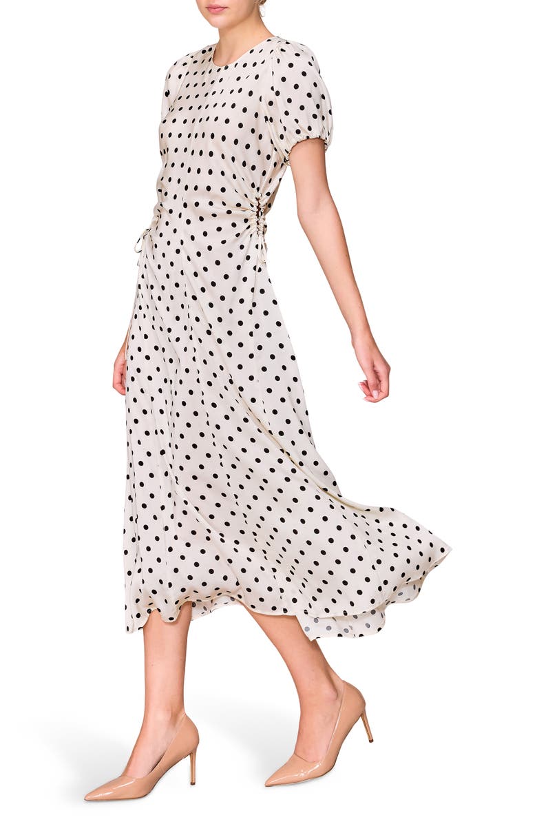 MELLODAY Bubble Sleeve Midi Dress, Alternate, color, 