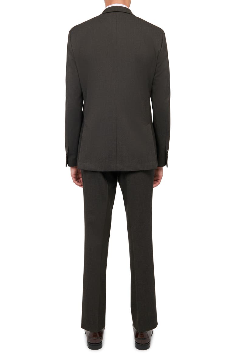 Tailored Slim Fit Textured Suit, Alternate, color, BROWN