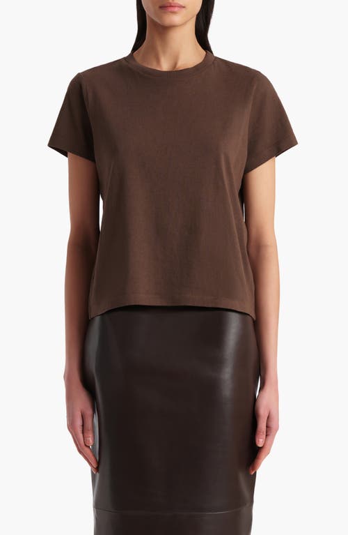 Khaite Emmylou Cotton T-shirt In Brown