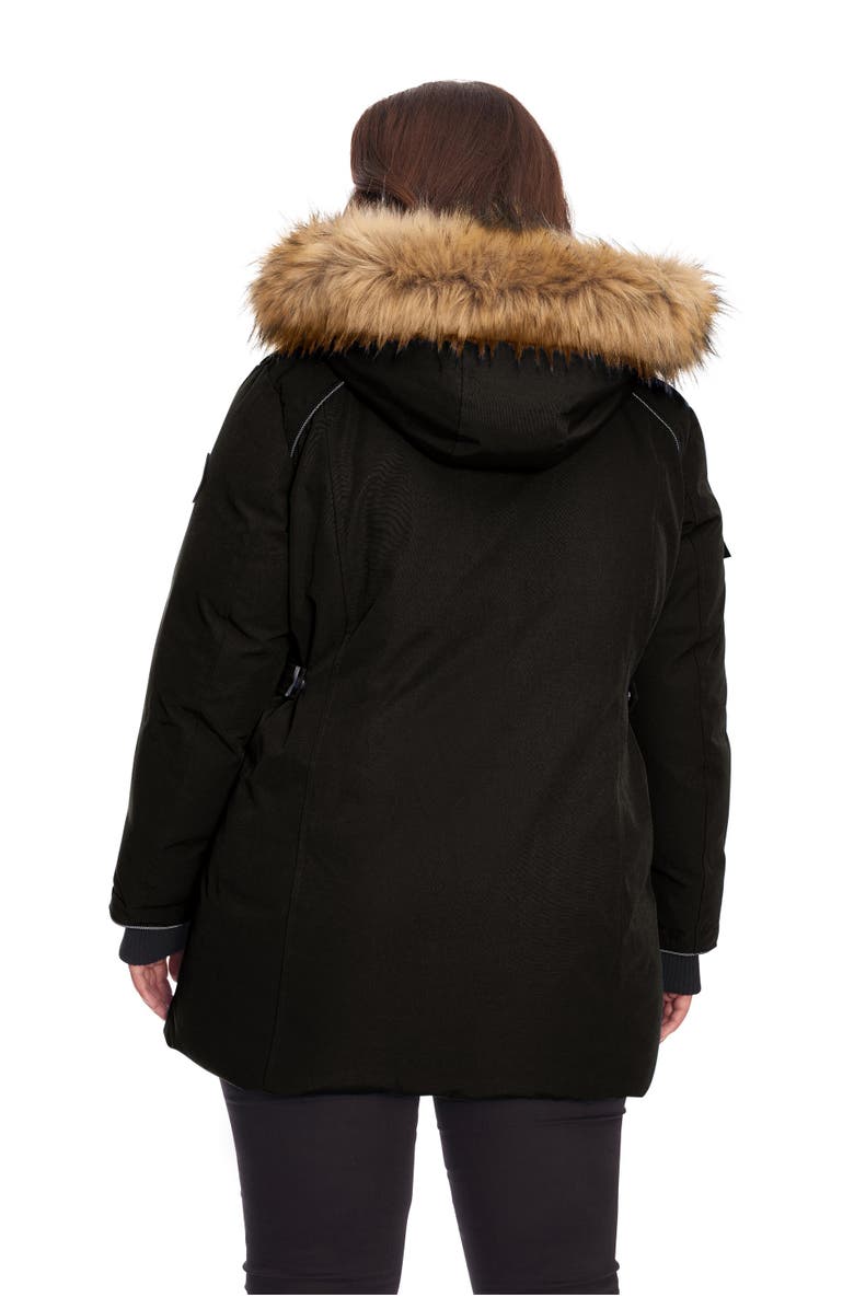 Alpine North GLACIER PLUS SIZE - Vegan Down Classic Winter Parka Jacket, Alternate, color, Black