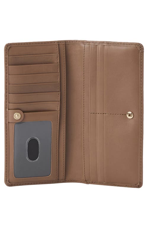 Brahmin Ady Croc Embossed Leather Wallet In Brown